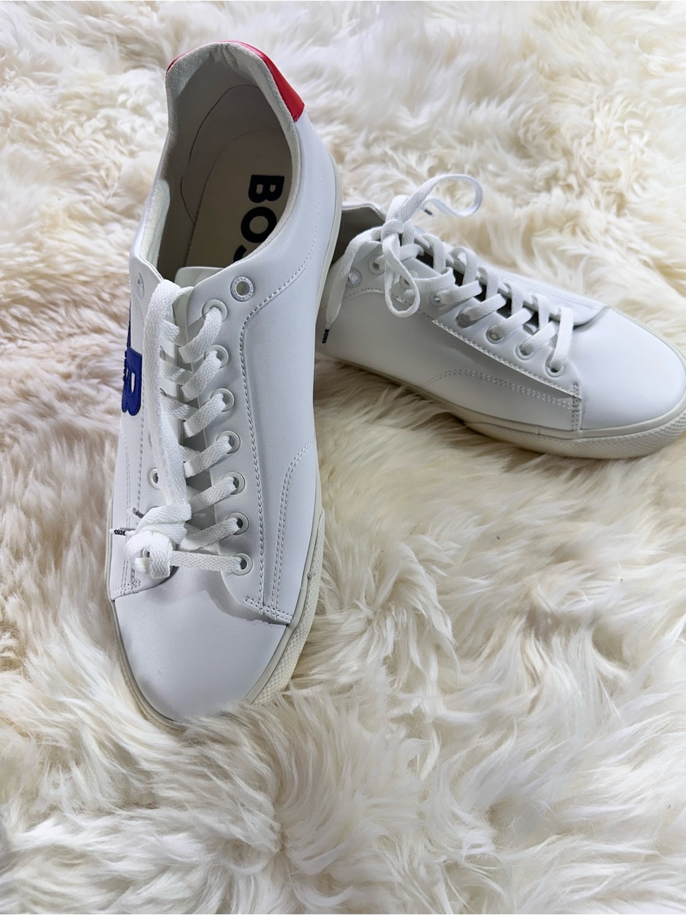 BOSS Aiden Shoes White Blue Red Size 46 / 13